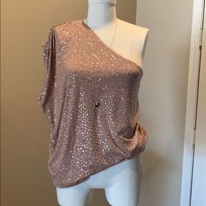 One shoulder bougie bling guess top